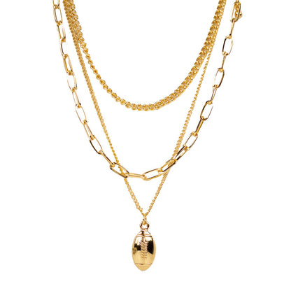 Royal Standard- Football Layered Necklace