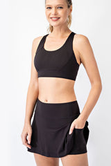 BACK PLEAT SKORT