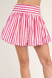 Skorty-Bubble Hem Skort