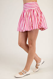 Skorty-Bubble Hem Skort