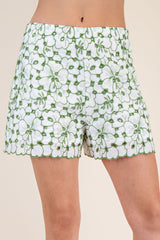 Daisy- Embroidered Eyelet Shorts