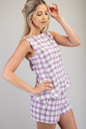 Picnic- Round Neck Peplum Top