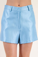 Springtime- High Waist Satin Shorts