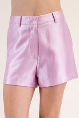 Springtime- High Waist Satin Shorts