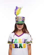 The Block is Hot- Mardi Gras Sequin Shirt