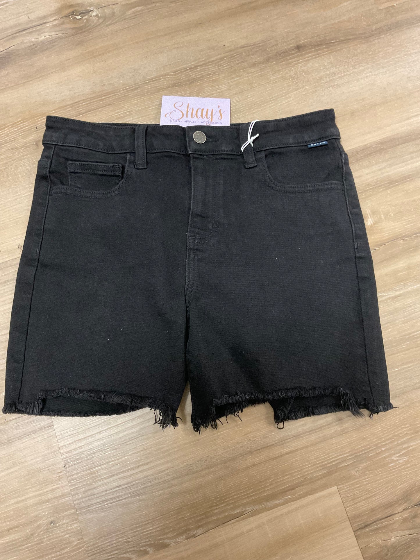 Midnight High Rise Jean Shorts - BLACK