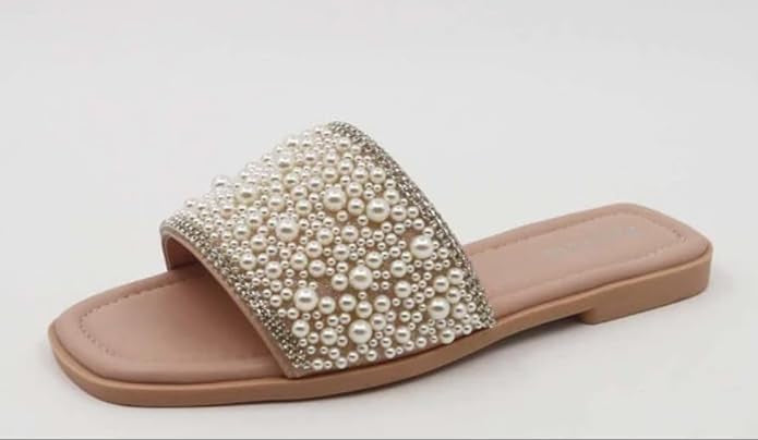 Hint Pearl and Rhinestone Slides - NUDE