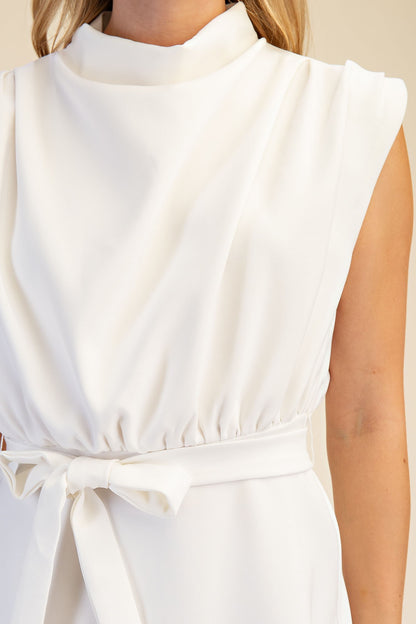Breezy- Cowl Neck Sleeveless Mini Dress