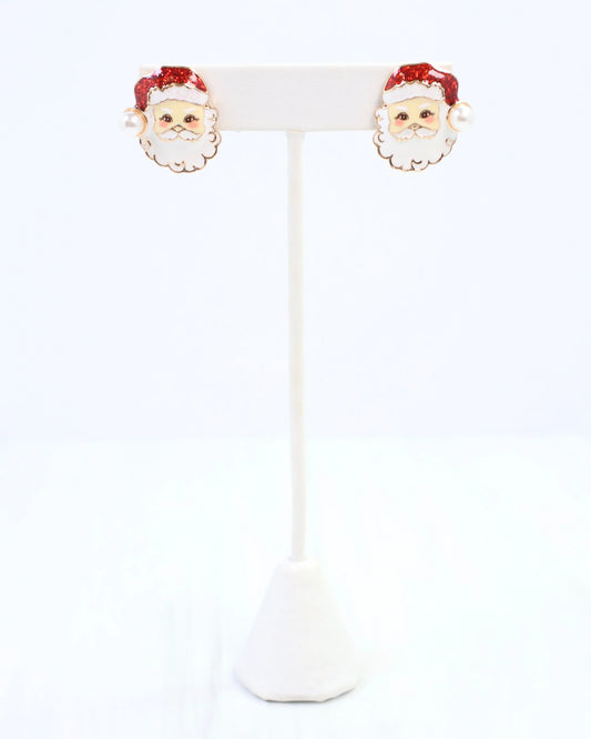 I Believe Santa Earring Red