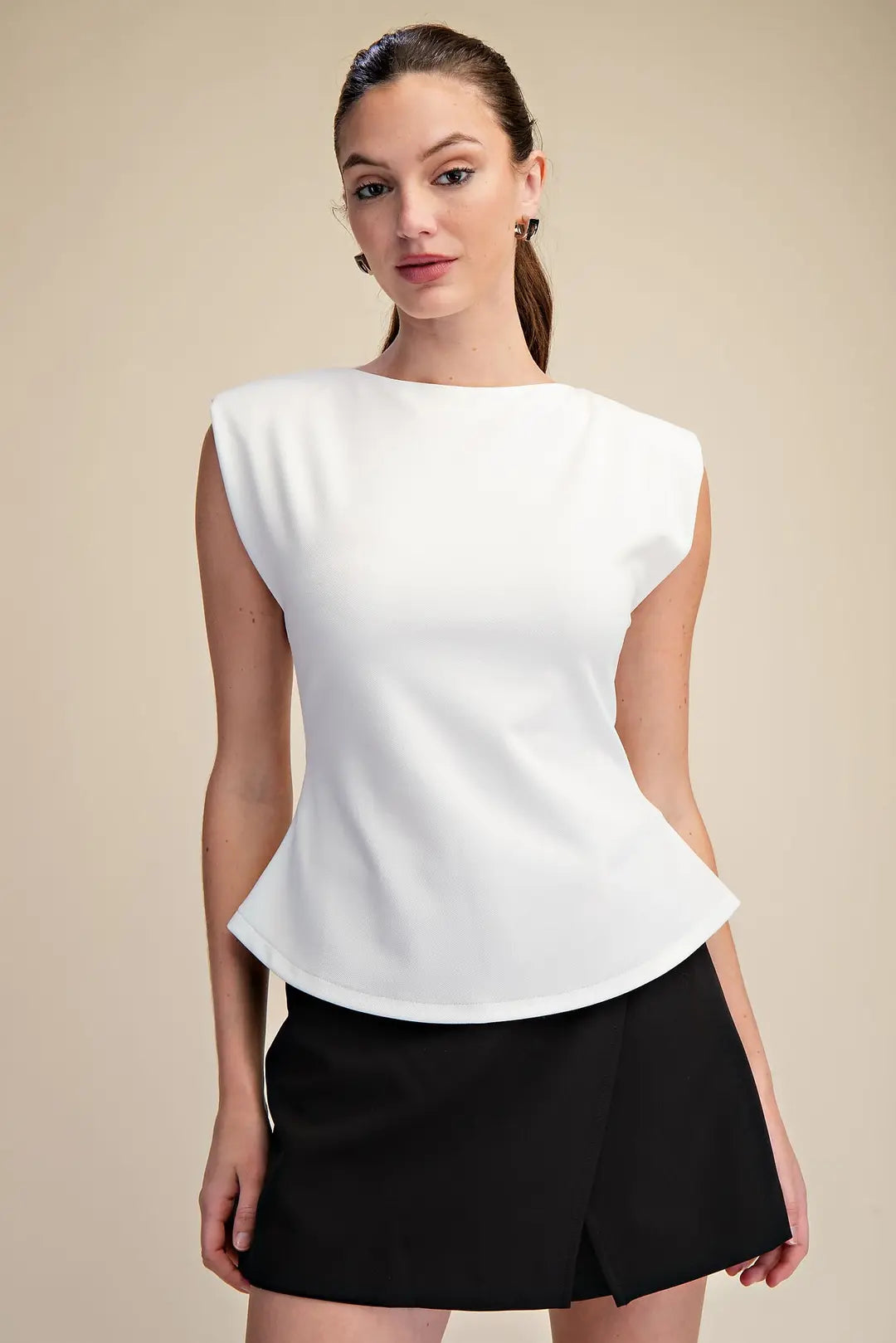 Fresh Air- Sleeveless Peplum Top