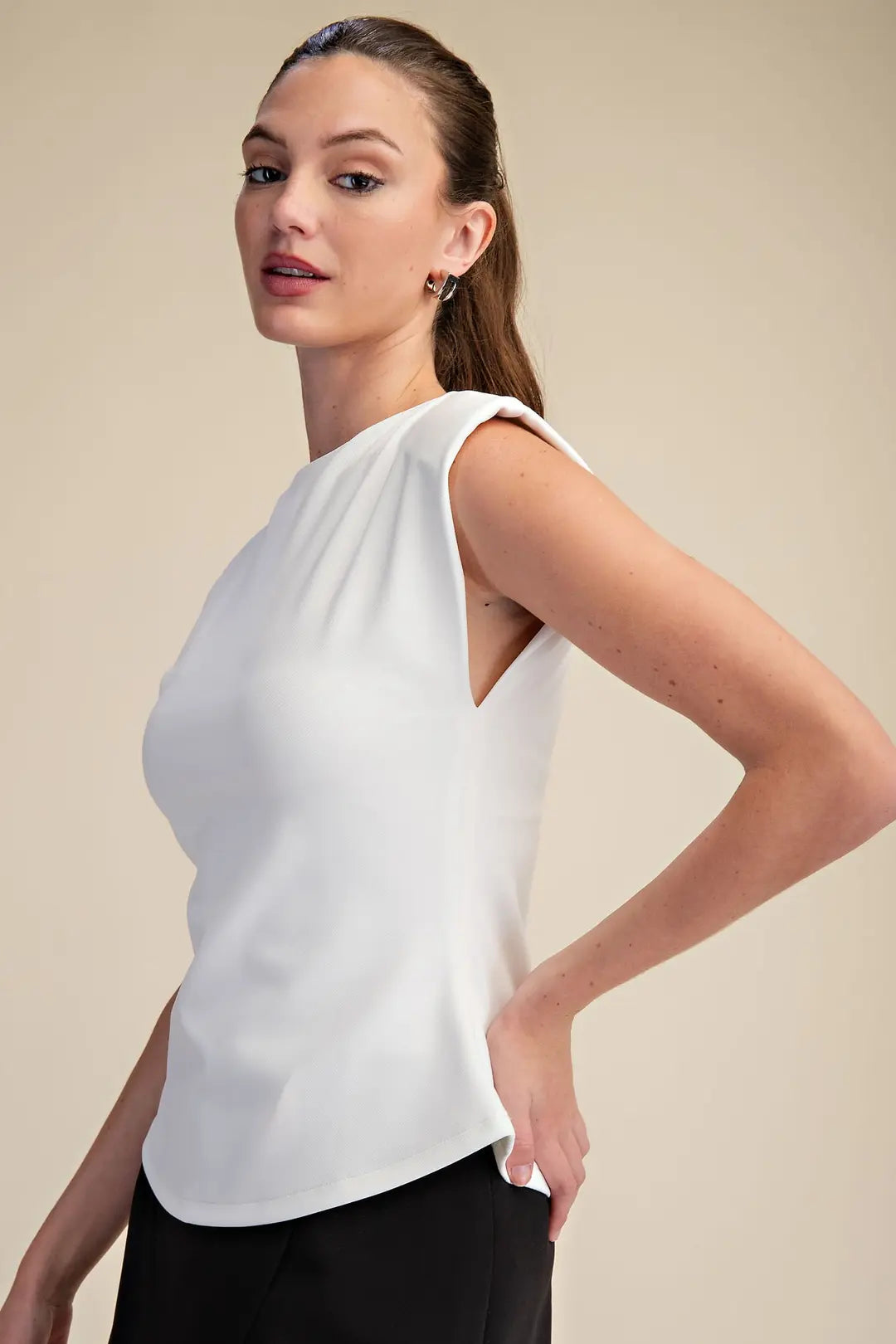 Fresh Air- Sleeveless Peplum Top