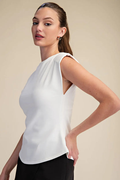 Fresh Air- Sleeveless Peplum Top