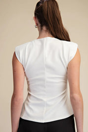 Fresh Air- Sleeveless Peplum Top