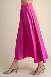 Radiant- Satin Midi Skirt