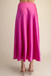 Radiant- Satin Midi Skirt