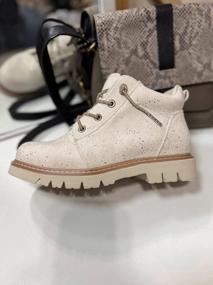 Lauren Combat Boot - Cream