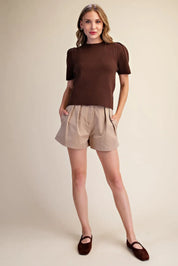 Knit Perfection- Puff Sleeve Top