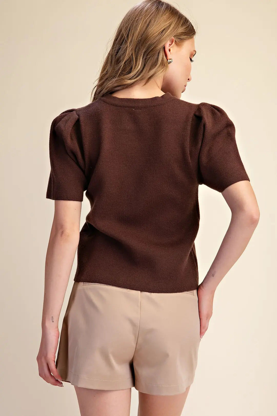 Knit Perfection- Puff Sleeve Top