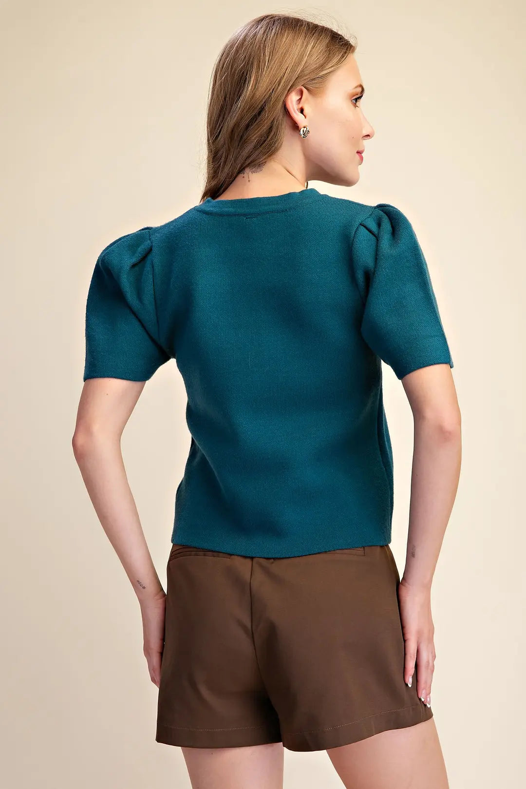 Knit Perfection- Puff Sleeve Top