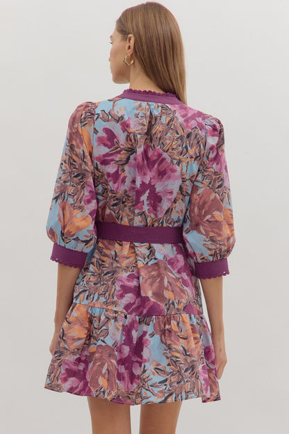 Plum Botanical Dreams Dress