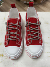 Aman Rhinestone Lace up Tennis