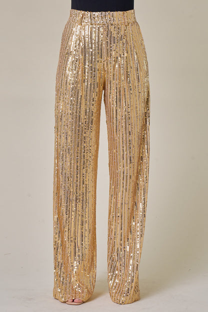 Sparkle- Sequin Wide Leg Pants