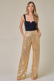 Sparkle- Sequin Wide Leg Pants