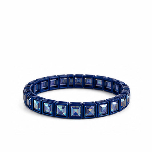 LULU MAC Navy Rhinestone Bracelet