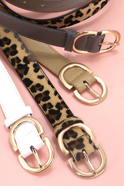 Double D Faux Leather Belt