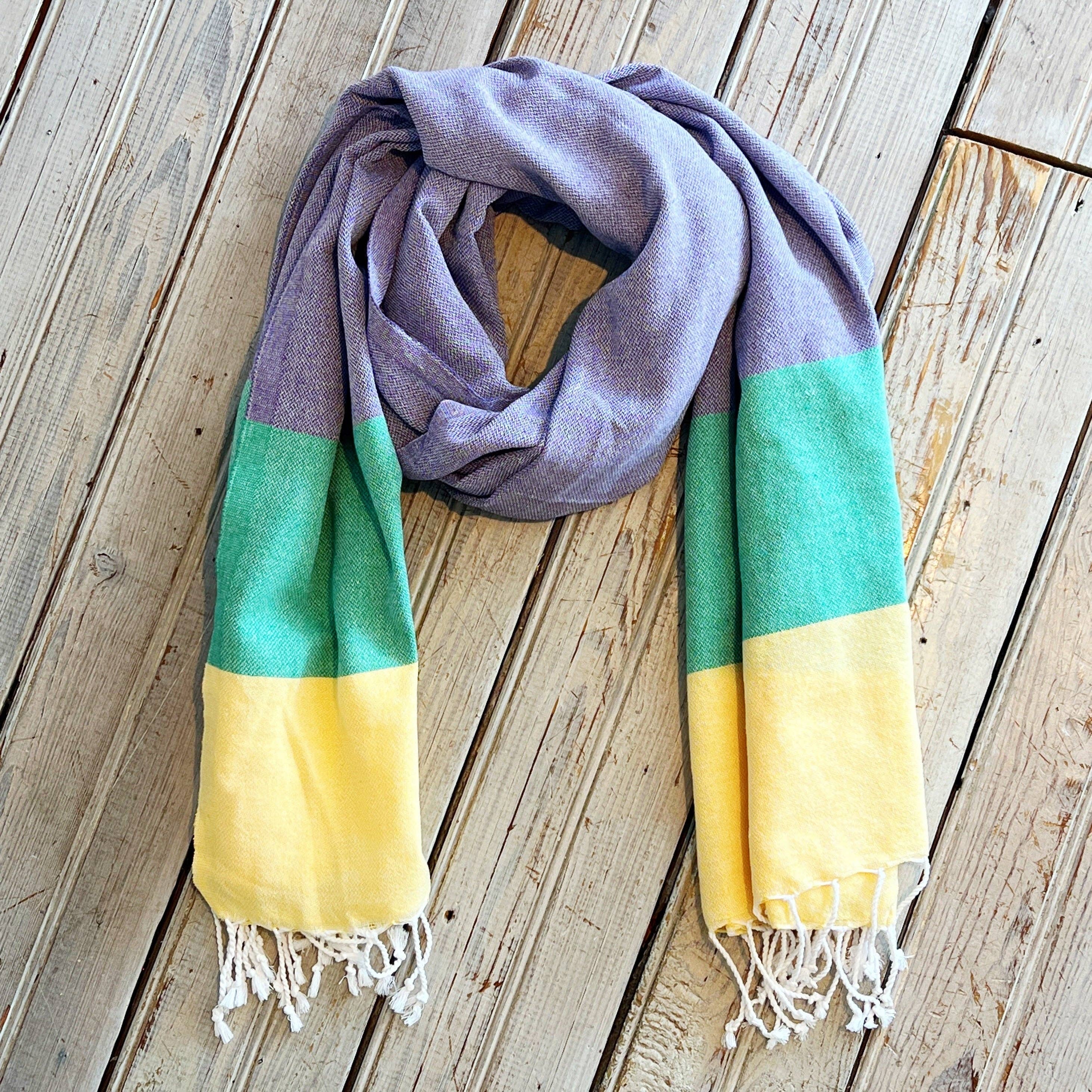 Mardi Gras Turkish Loomed Scarf
