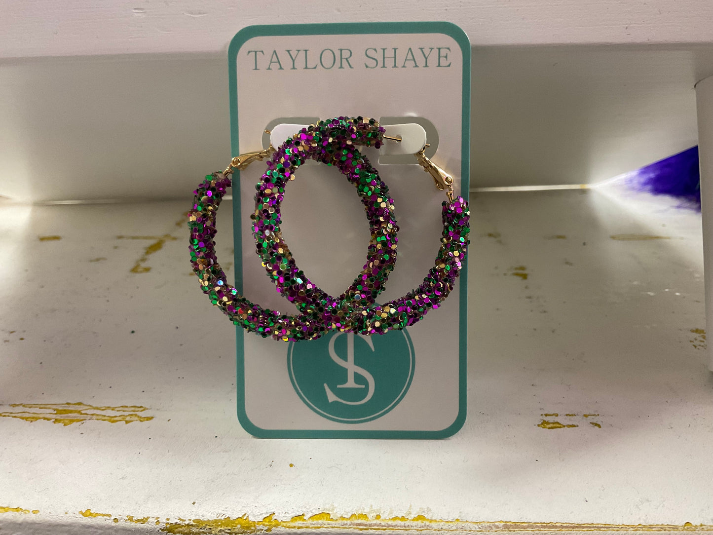 Taylor Shaye- Mardi Gras HOOPS