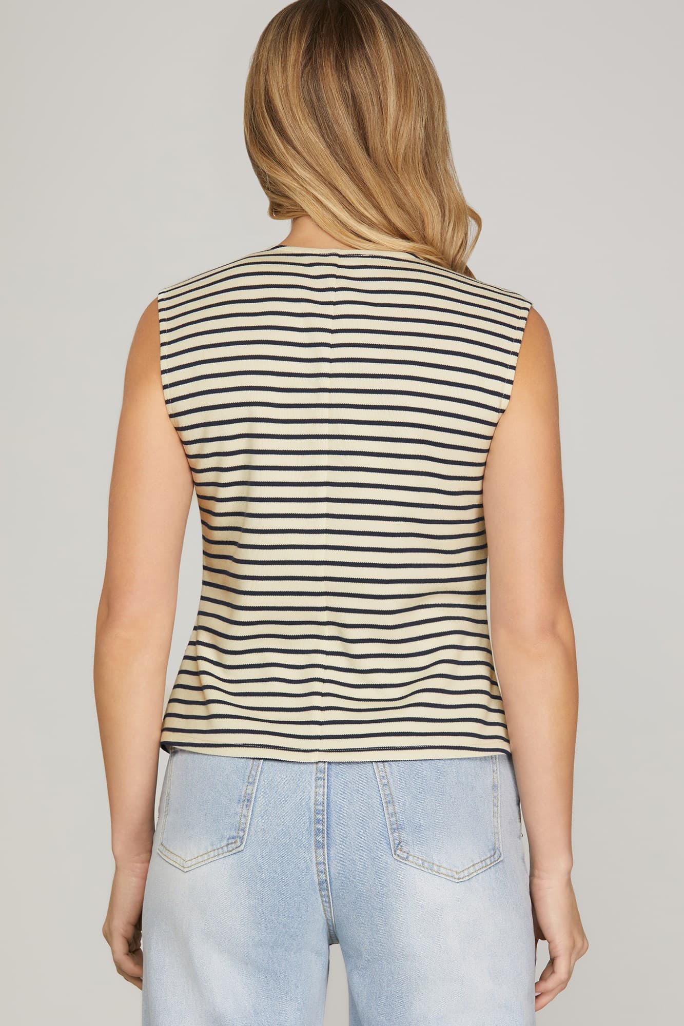Nautical~ sleeveless striped vest