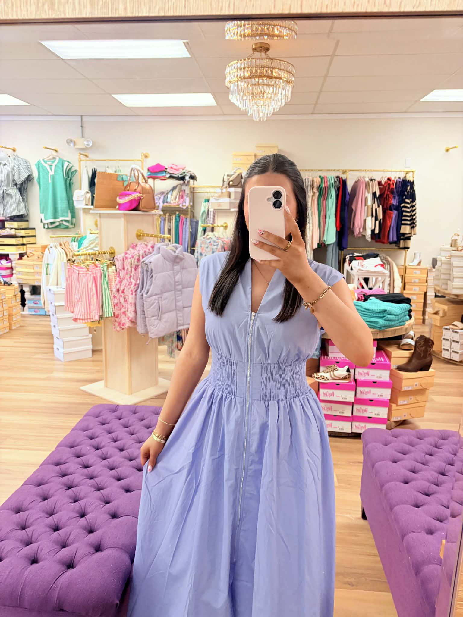 Lilly- Smocked Waist Midi Dress
