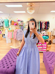 Lilly- Smocked Waist Midi Dress