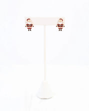 Cheery Santa Stud Earring Red