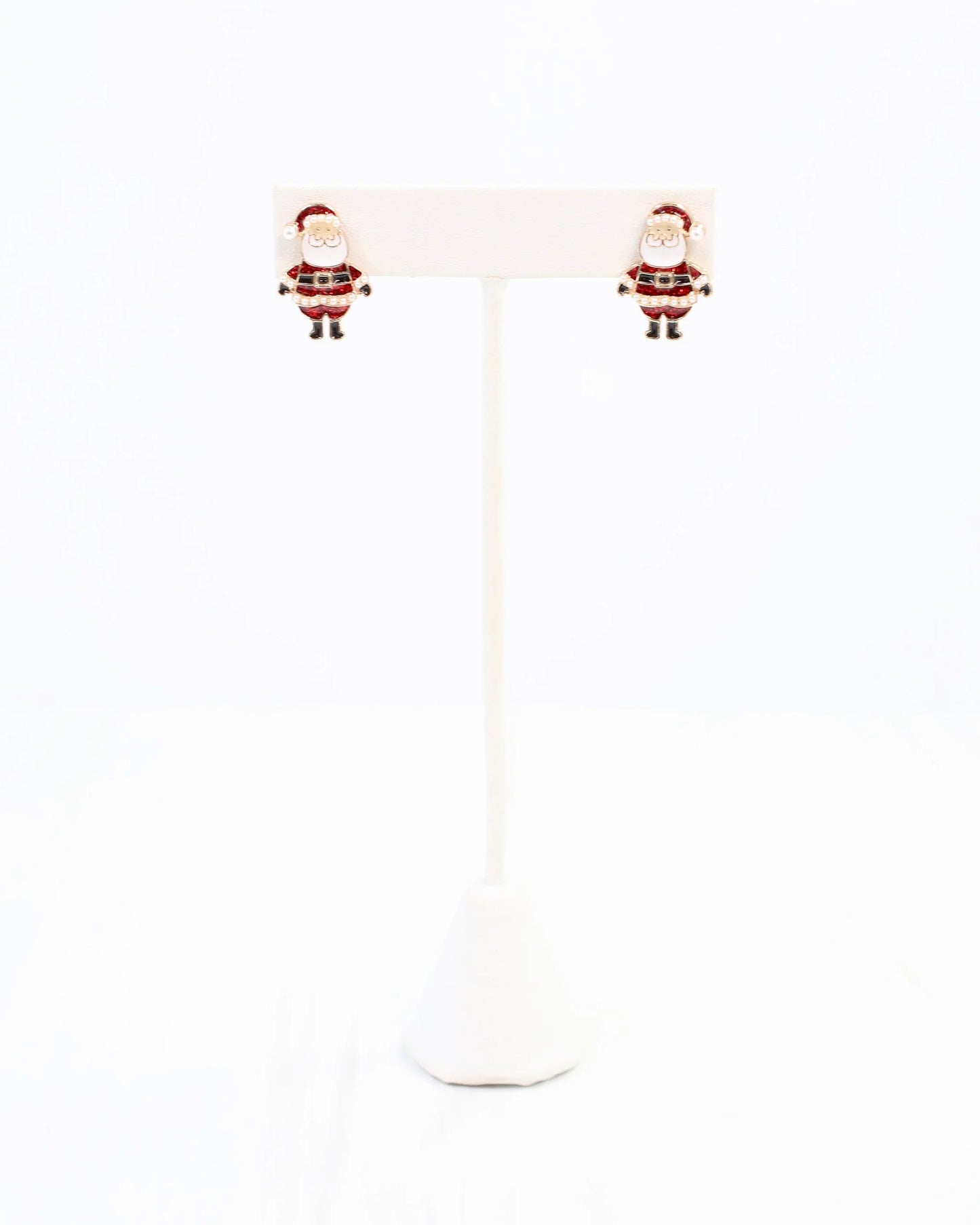 Cheery Santa Stud Earring Red