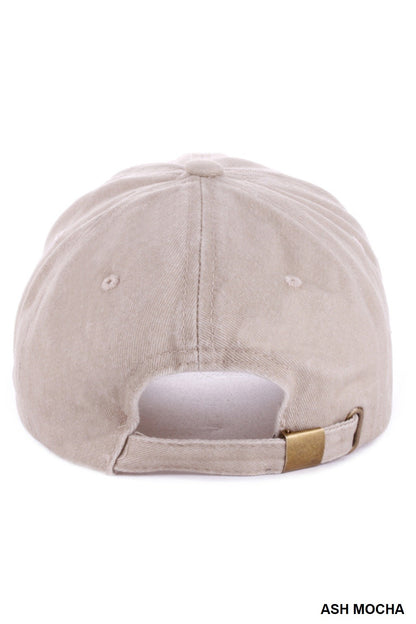 Washed Embroidered City Cap - Ash Mocha LA