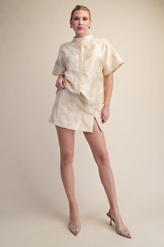 Embellished Floral Skort
