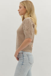 Appliqué Sleeve Detail Top