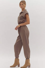Sleeveless Drop Shoulder Jumpsuit