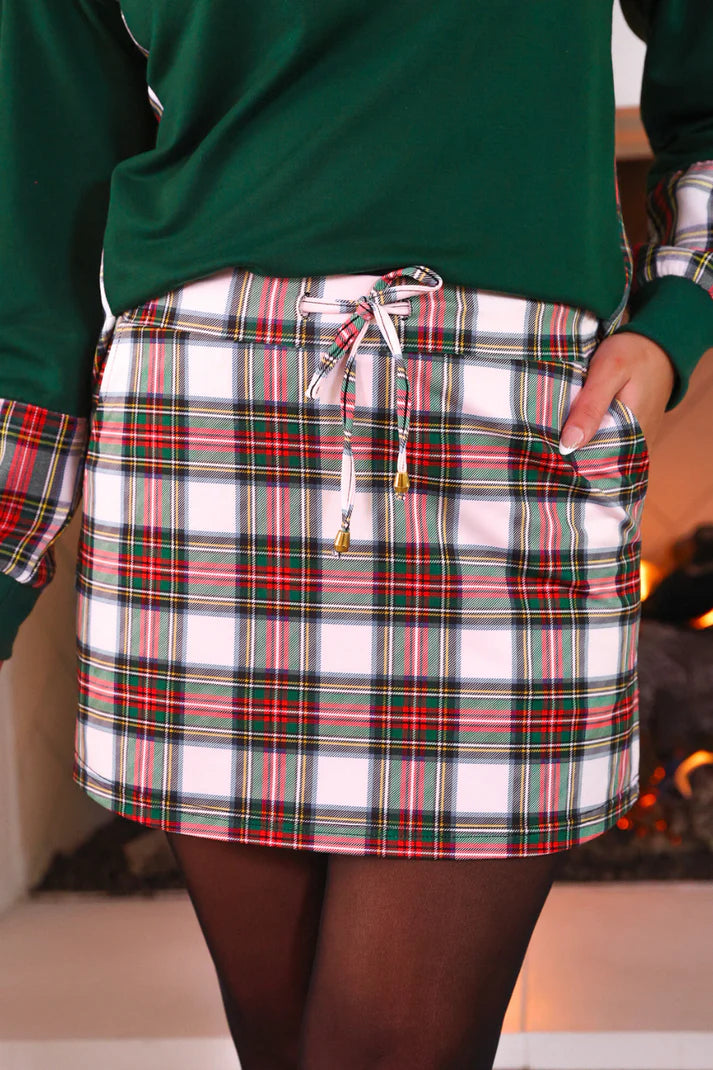 Christmas Plaid Skort