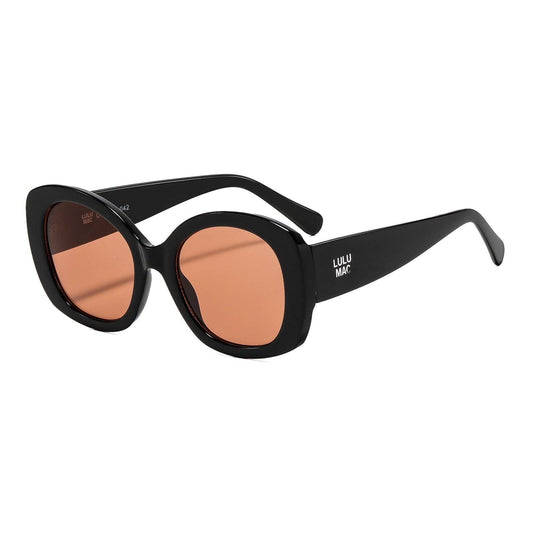 LULU MAC Tatum Black w/pink lens Sunglasses