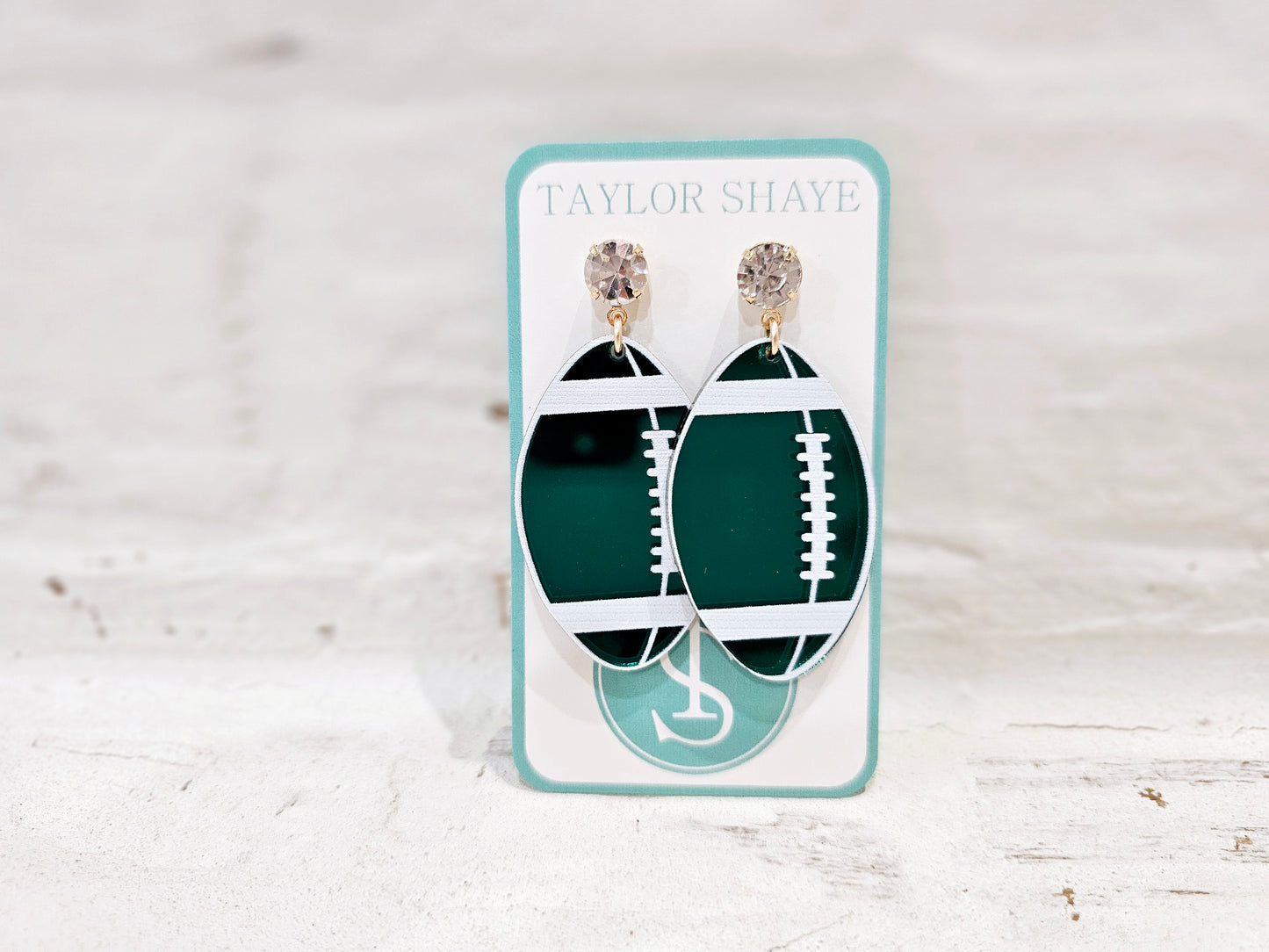 Taylor Shaye Acrylic Football Earrings