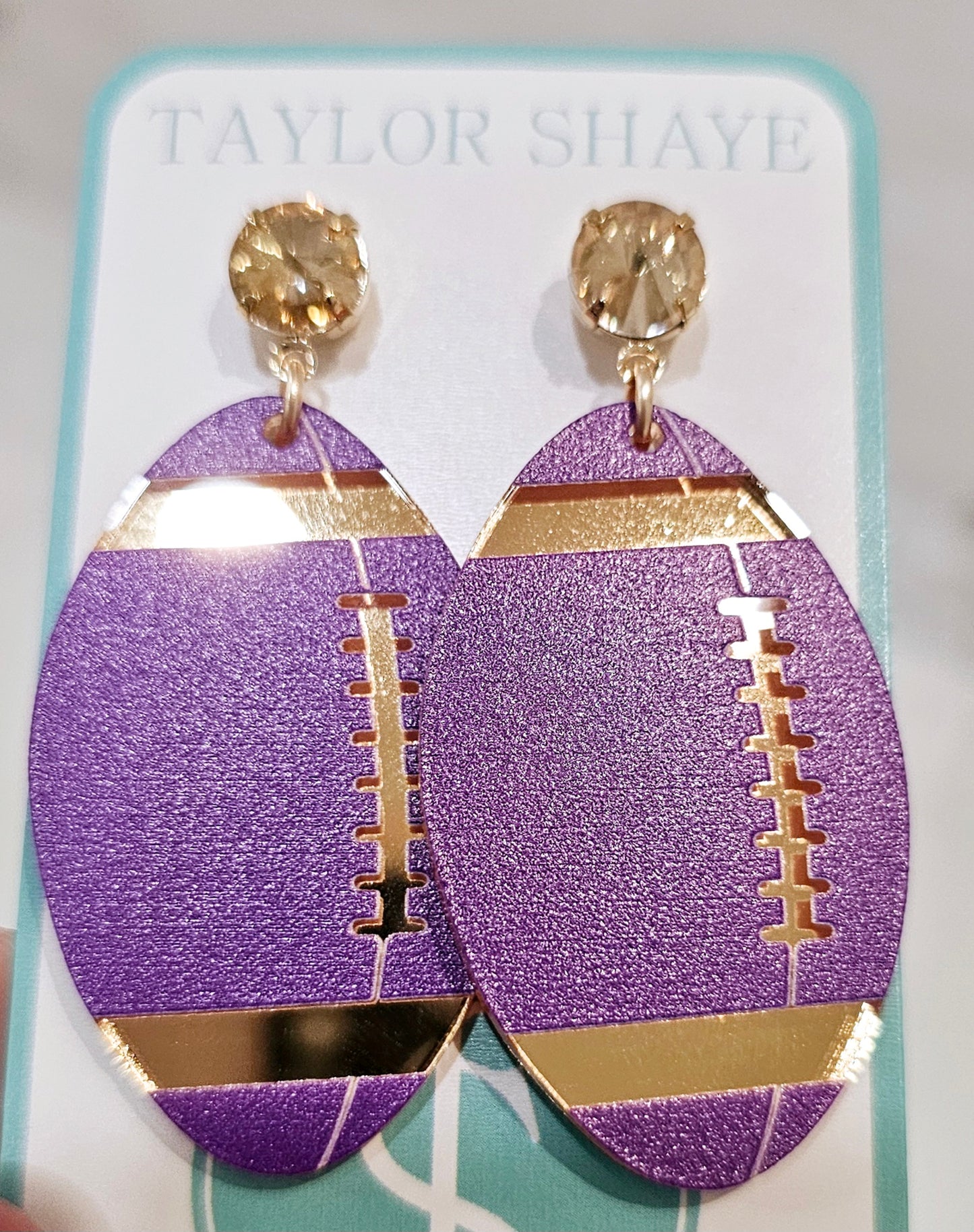 Taylor Shaye Acrylic Football Earrings