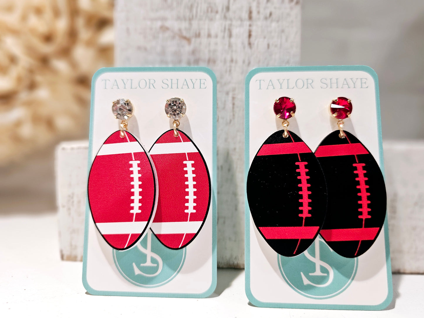 Taylor Shaye Acrylic Football Earrings