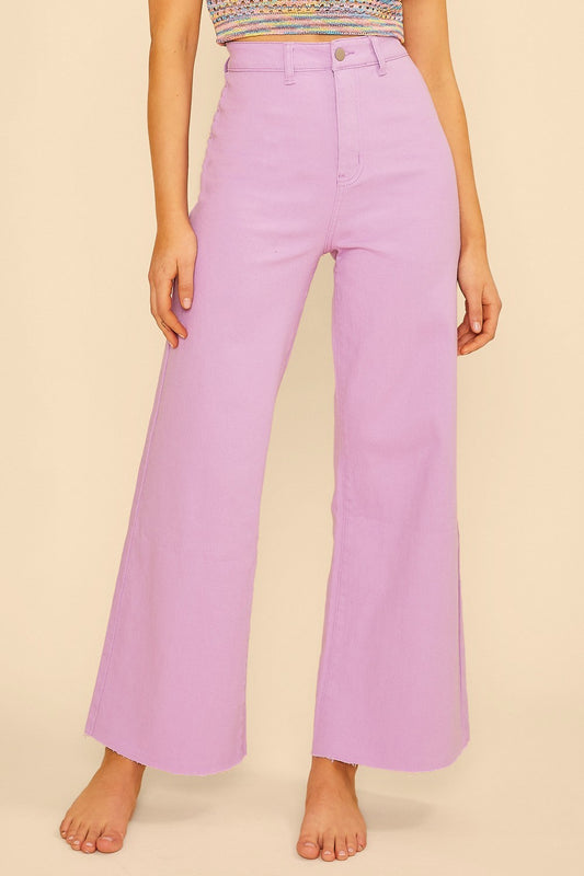 Mardi Gras Stretch Wide Leg Denim Jean