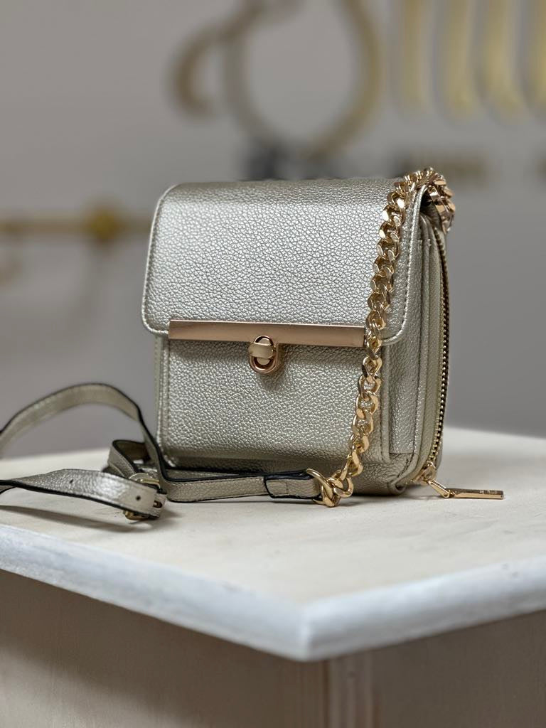 Odette Square Crossbody - LIGHT GOLD