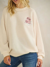 PINK Christmas Tree Cookie Graphic Cloudy Knit L/S