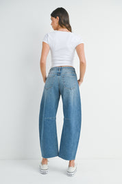 GO VIRAL- BARREL JEAN- JUST BLACK DENIM