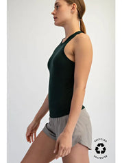 Butter Sleeveless Racer Back Tank Top